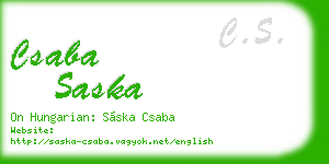 csaba saska business card